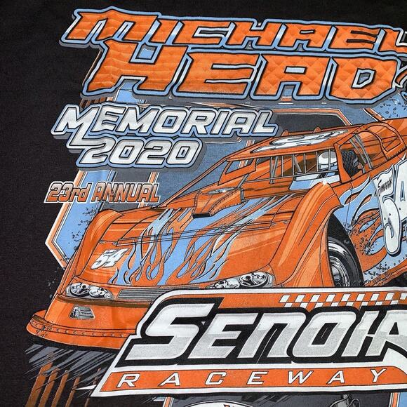 3XL Michael Head Jr Graphic Print Dirt Track Racing Tee T-Shirt New without Tag - Picture 5 of 11
